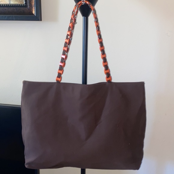 Authentic Salvatore Ferragamo brown tote with logo tie loops - Picture 9 of 9